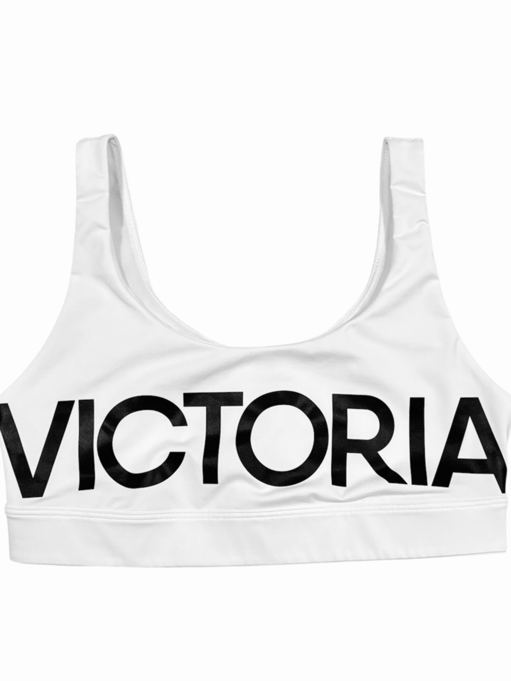 New Victoria's Secret women's sports bra size S/M white and black gym workout